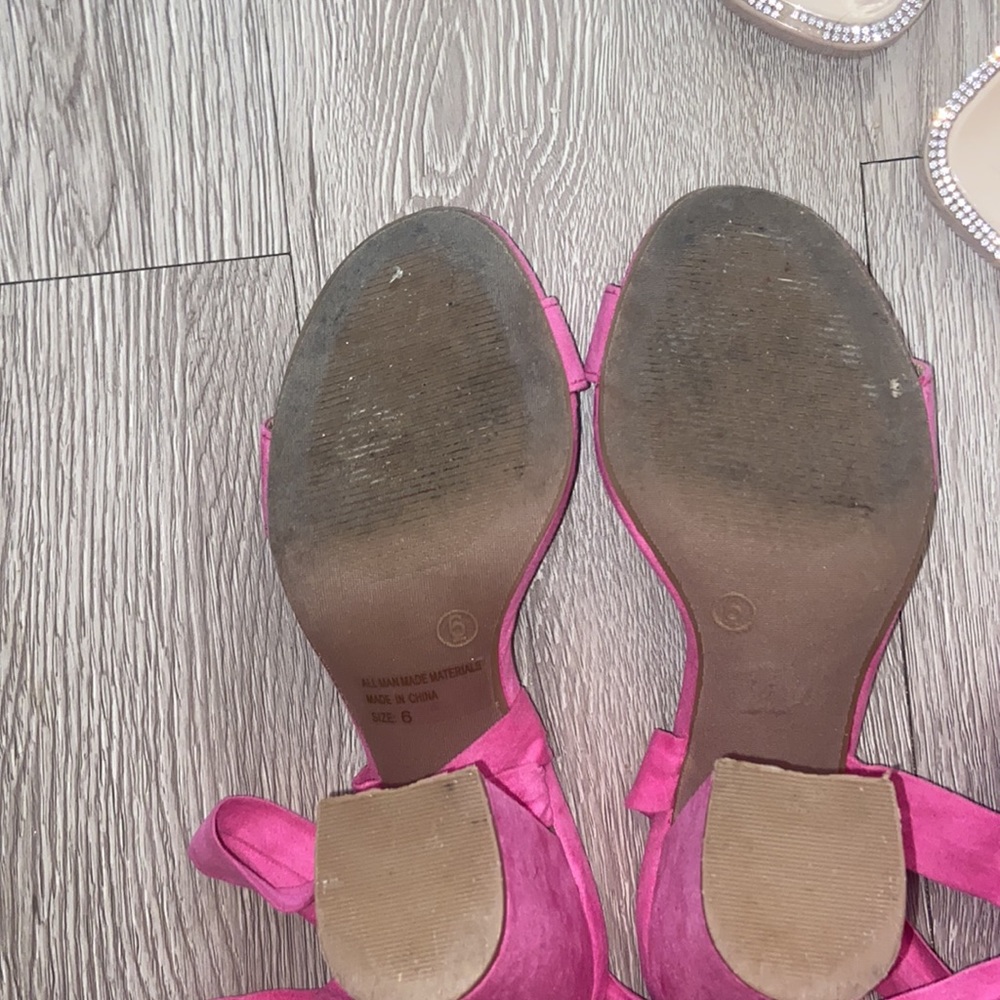 COPY - Pink wrap around  heels - Picture 4 of 4